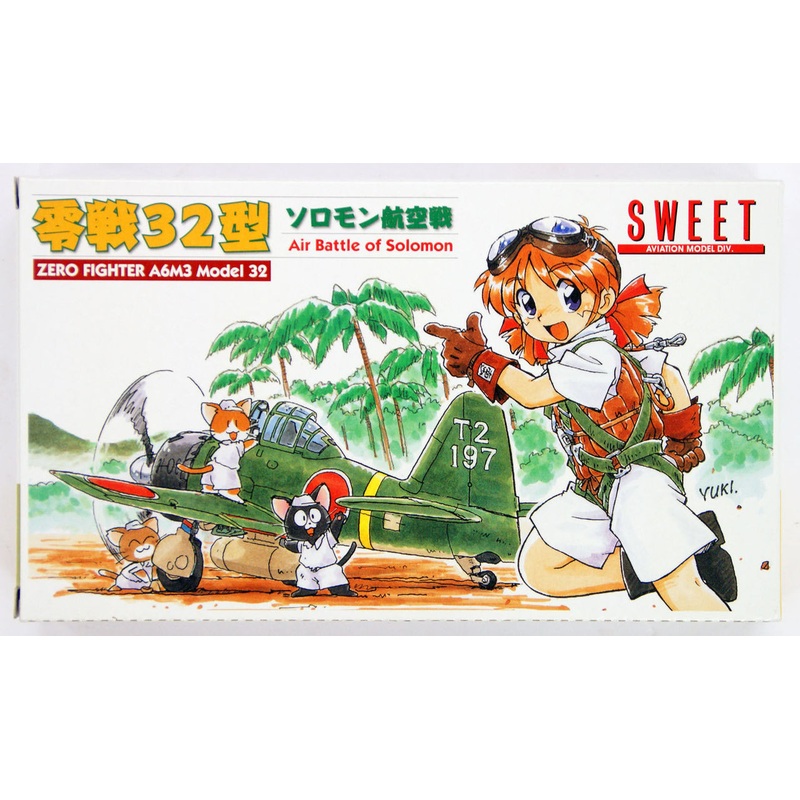 Sweet 24 Zero Fighter A6M3 Model 32 Air Battle of Solomon 1/144 Scale