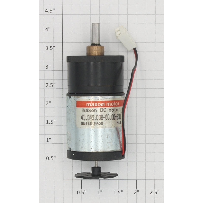 maxon 410400380000231 20 Volt DC Motor with Offset Gearbox Assembly and Rear Fan