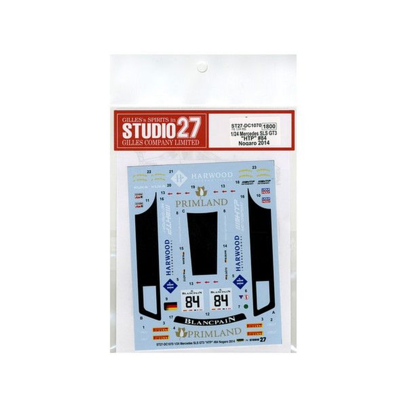Studio27 ST27-DC1070 Mercedes SLS GT3 HTP #84 Nogaro 2014 for Fujimi 1/24