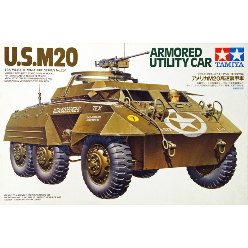 Tamiya 35234 US M20 Armored Utility Car 1/35 Scale Kit