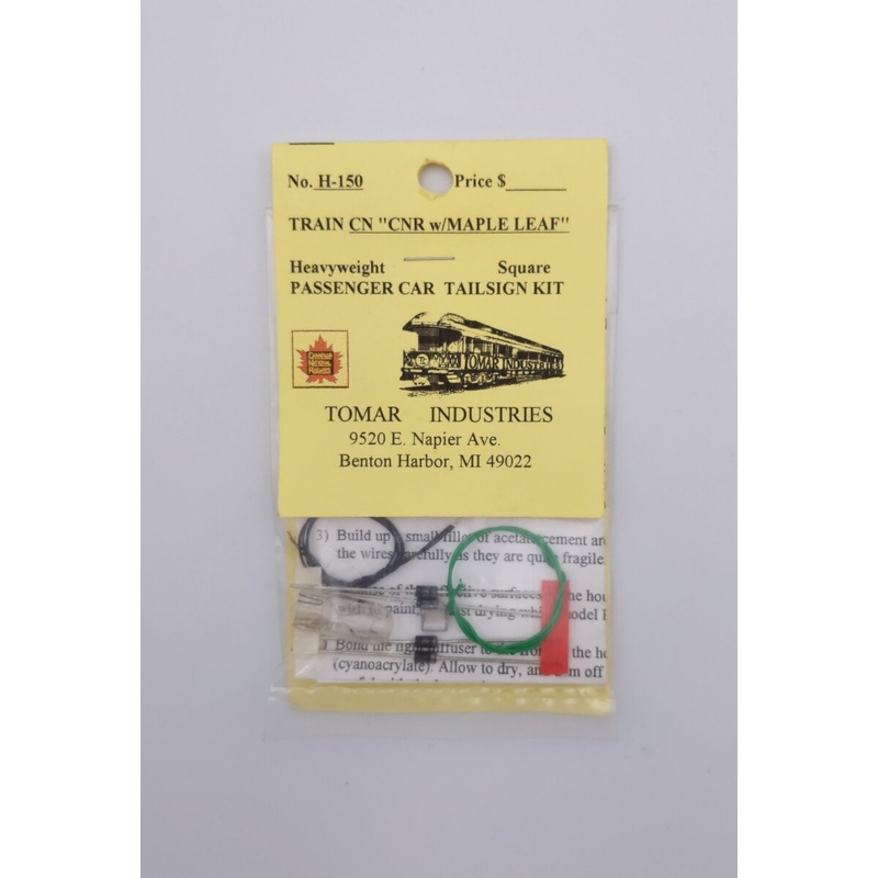 Tomar Industries H-150 CN/CNR Maple Leaf Passenger Car Tail sign Kit
