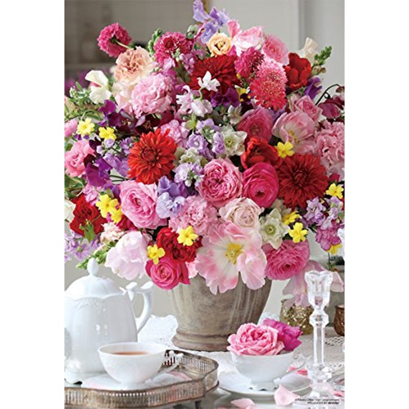 Beverly Jigsaw Puzzle M81-873 Beautiful Pinkish Flowers Bouquet (1000 S-Pieces)