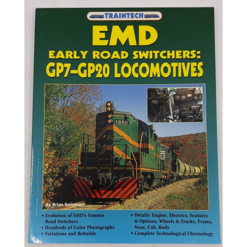 EMD Early Road Switchers: GP7 – GP20 Locomotives Paperback Book By Brian Solomon EX