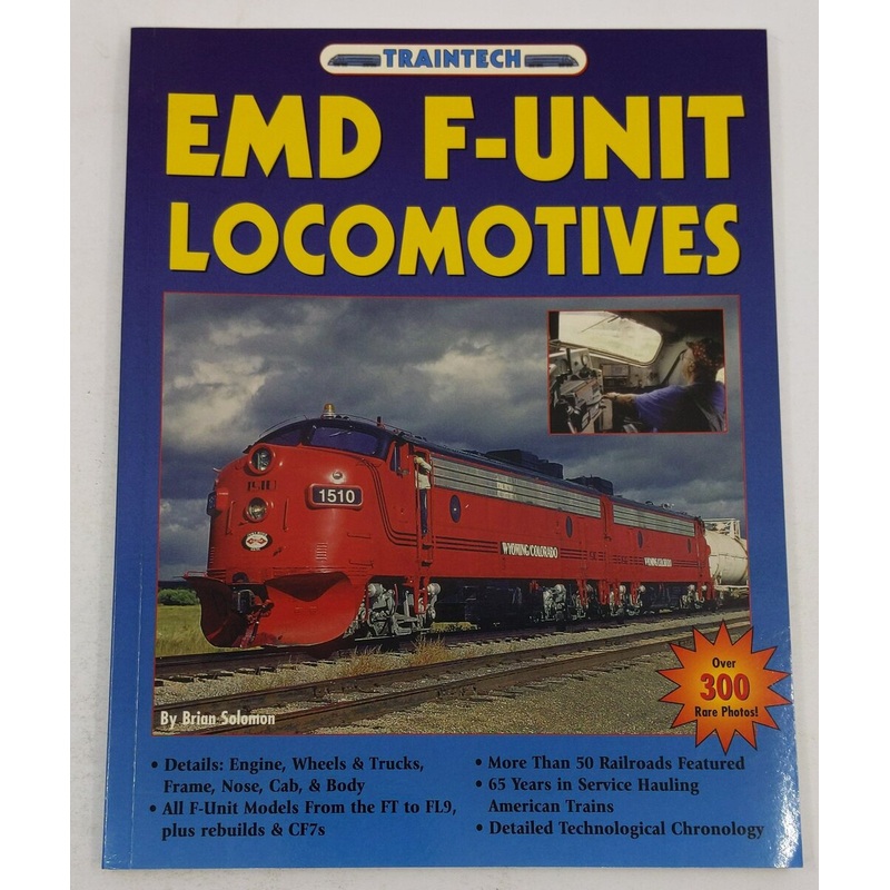 EMD F-Unit Locomotives Paperback Book By Brian Solomon EX