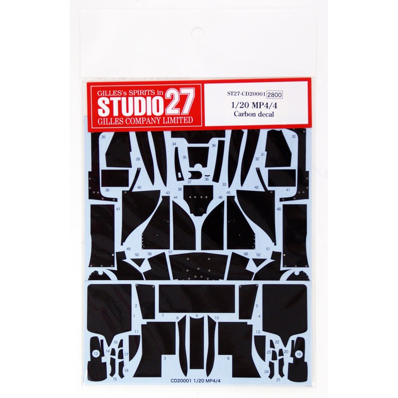 Studio27 ST27-CD20001 MP4/4 Carbon decal for Tamiya 1/20