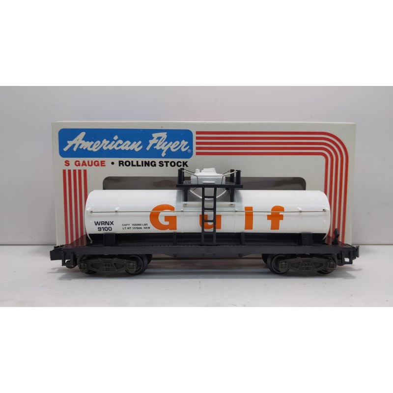 American Flyer 4-9100 S Gauge Gulf Single Dome Tank Car EX/Box