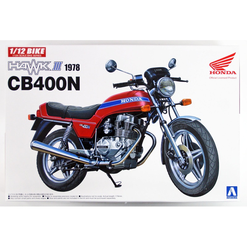 Aoshima 53942 Bike 40 HONDA HAWKIII CB400N 1/12 Scale Kit