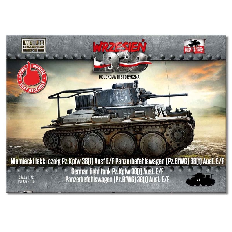 First to Fight 116 1/72 Pz.Kpfw 38(t) Ausf.E/F Panzerbefehlswagen (Pz.BfWG) 38(t) Ausf. E/F German light tank