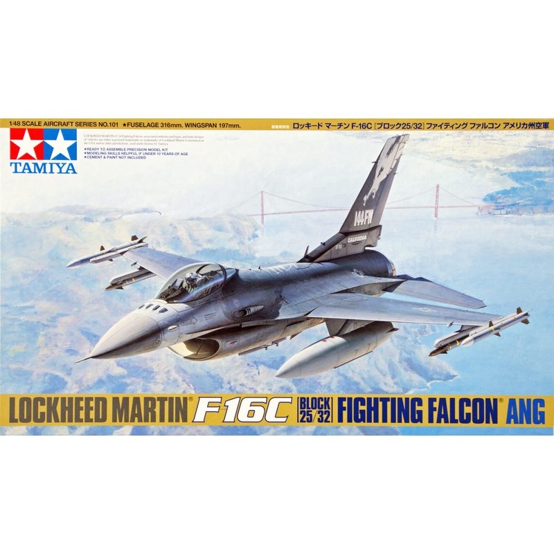 Tamiya 61101 Lockeed F-16C (Block 25/32) Fighting Falcon ANG 1/48 scale kit