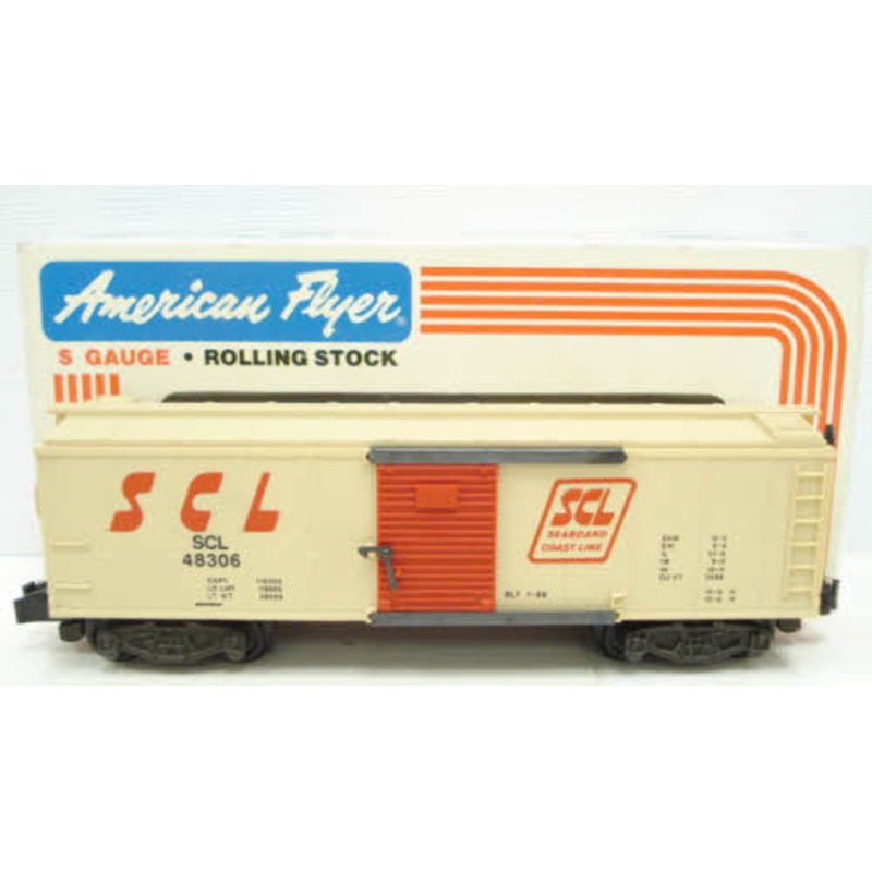 American Flyer 6-48306 S Gauge Seaboard Coastline Boxcar #48306 EX/Box