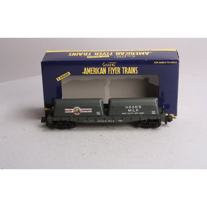 American Flyer 6-48538 S Scale Hood’s Flatcar w/Milk Containers LN/Box
