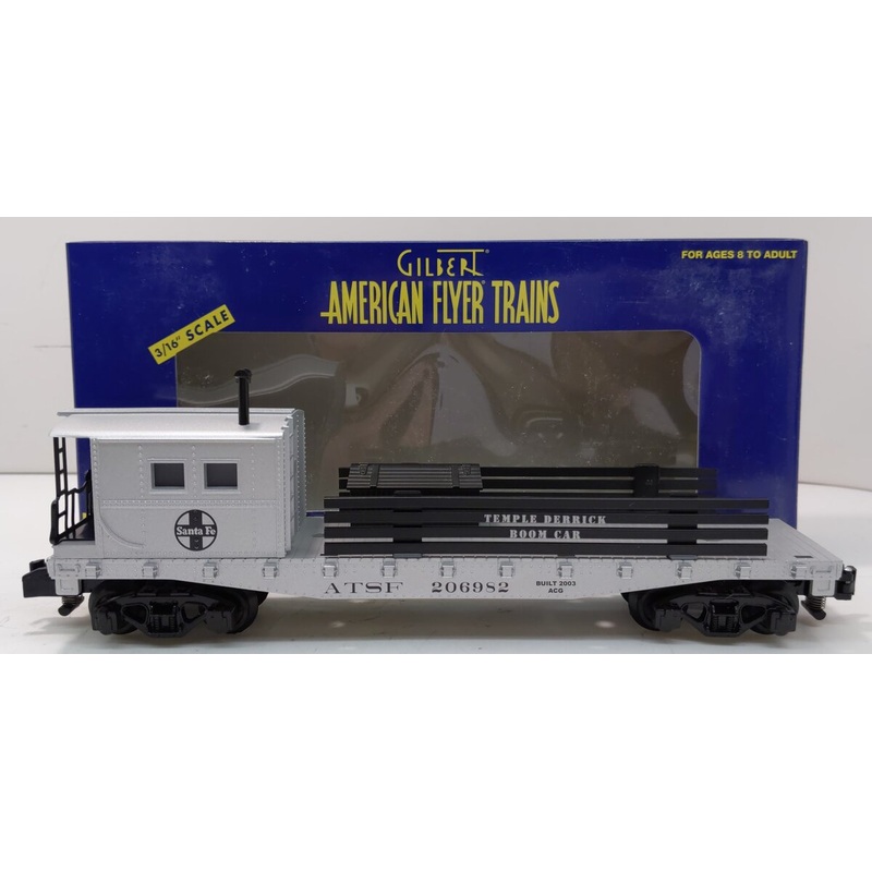 American Flyer 6-48723 S Gauge Santa Fe Crane Boom Car #206982 EX/Box