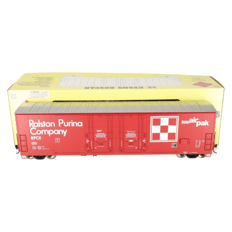 Aristo-Craft 50001 53′ Evans Double Plug Door Boxcar Ralston-Purina #120 LN/Box