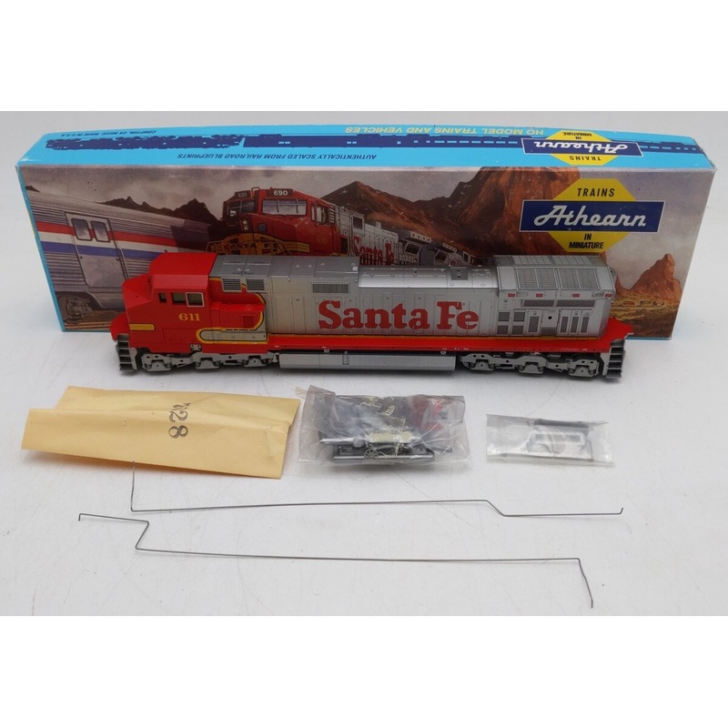 Athearn 4903 HO Santa Fe C44-9W PWR Diesel Locomotive #611 EX/Box