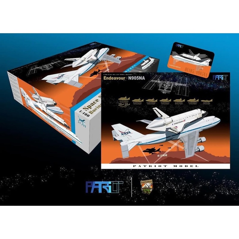 Patriot Models 400-010 1/400 NASA Boeing 747-100 N905NA with Shuttle Endeavour – with stand