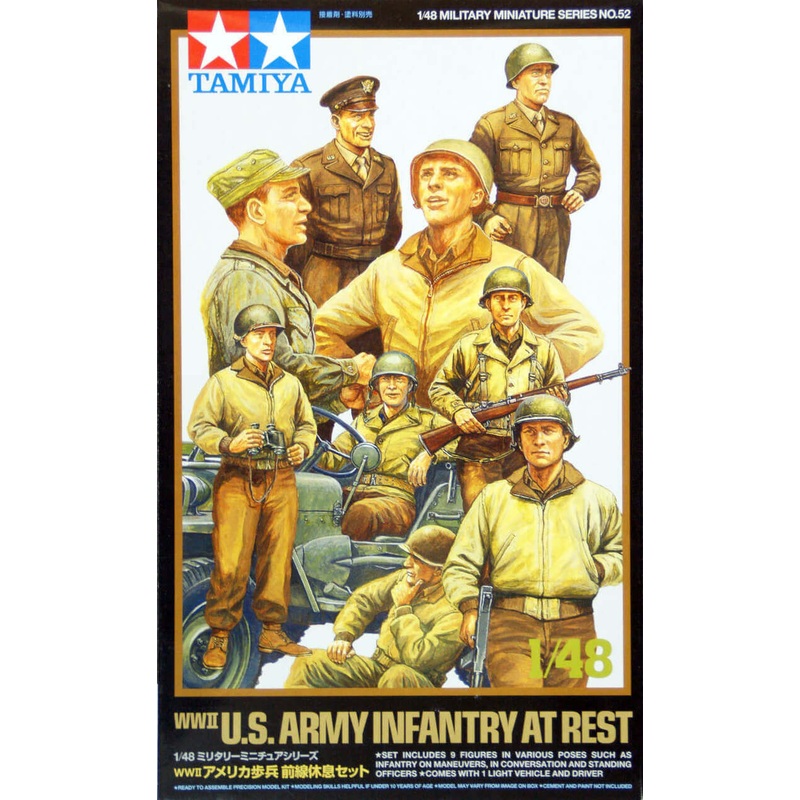 Tamiya 32552 WWII US Army Infantry At Rest 1/48 Scale Kit