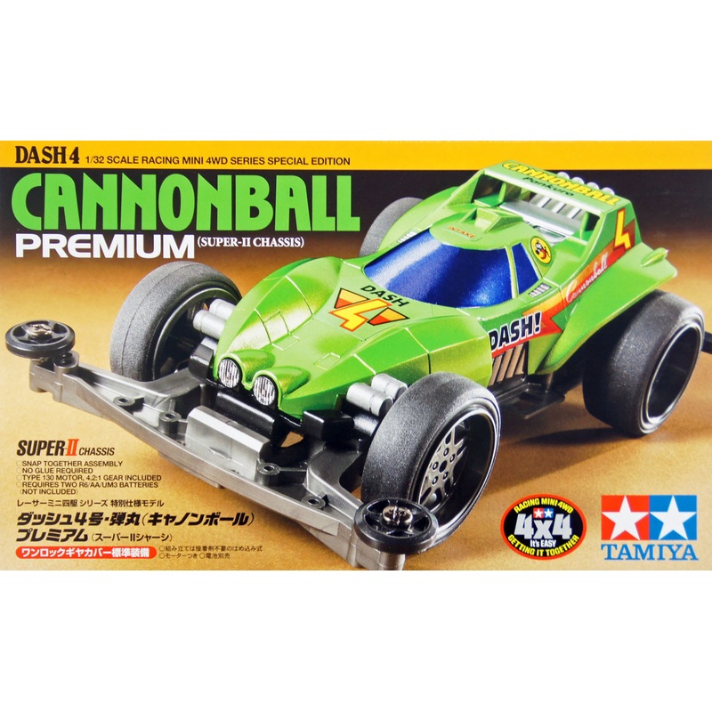 Tamiya 95225 Mini 4WD Dash-4 Cannonball Premium (Super II Chassis) 1/32