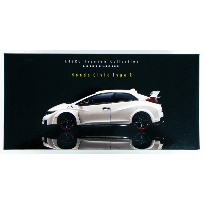 Ebbro 81066 Honda CIVIC TYPE R 2015 (Japanese License Plate) ChampionShip White 1/18 Scale