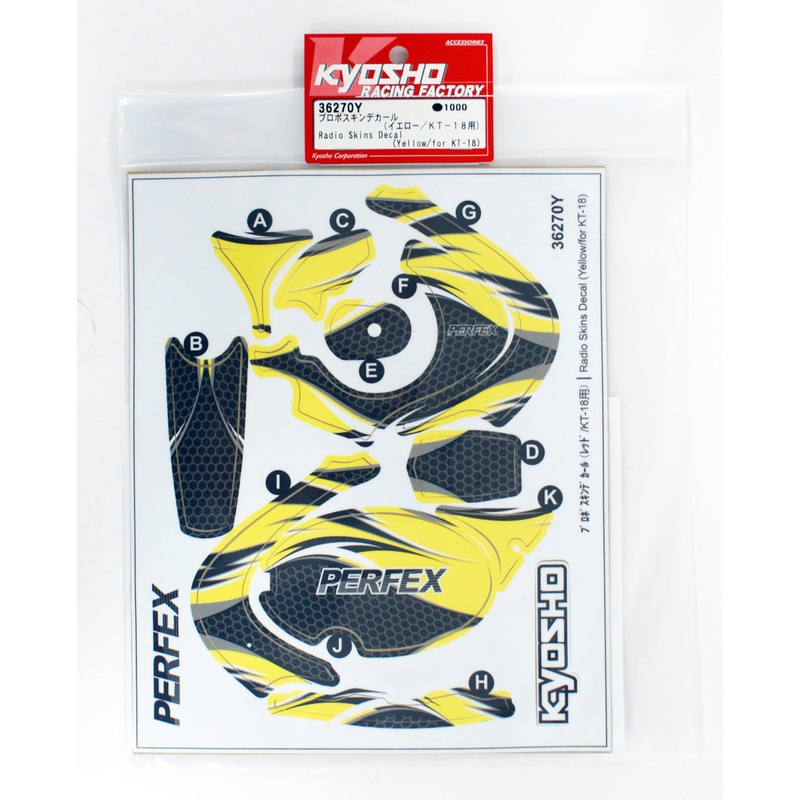 Kyosho 36270Y Radio Skins Decal(Yellow/for KT-18)