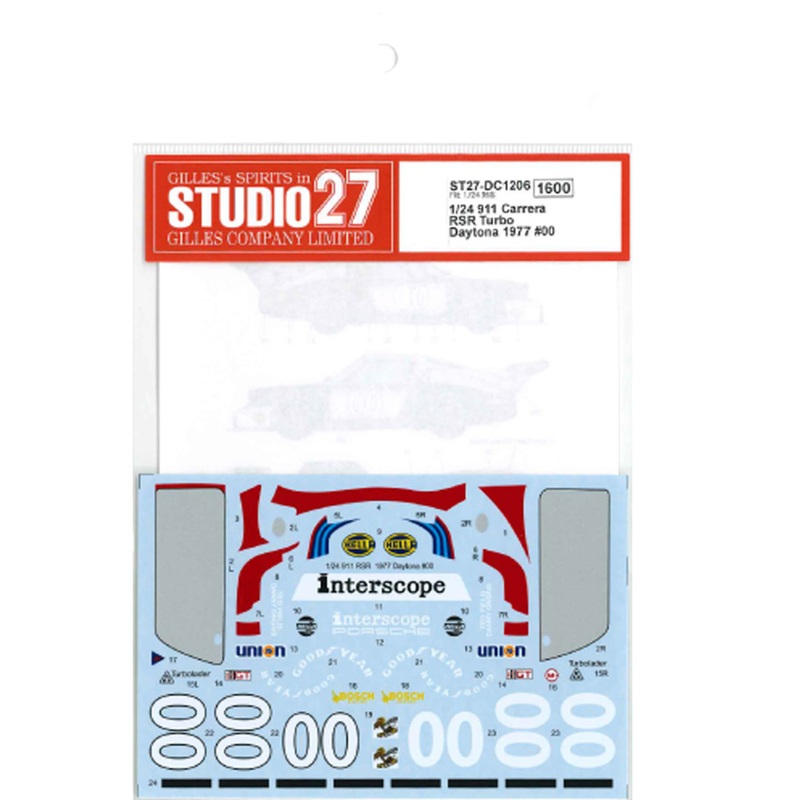 Studio27 ST27-DC1206 911 Carrera RSR Turbo #00 Daytona 1977 for Fujimi 1/24