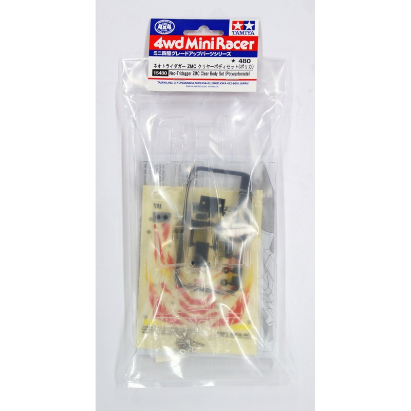 Tamiya 15480 Mini 4WD Neo-Tridagger ZMC Clear Body Set (Polycarbonate)