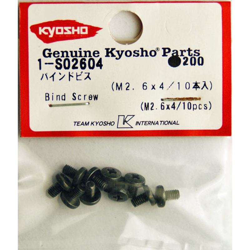 Kyosho 1-S02604 Bind Screw(M2.6×4/10pcs)