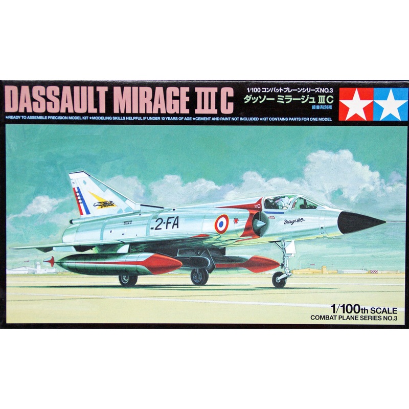 Tamiya 61603 Combat Plane Series No.3 Dassault Mirage III C 1/100 Scale Kit