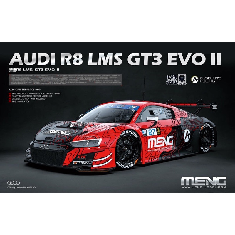 Meng CS-009 1/24 Audi R8 LMS GT3 EVO II