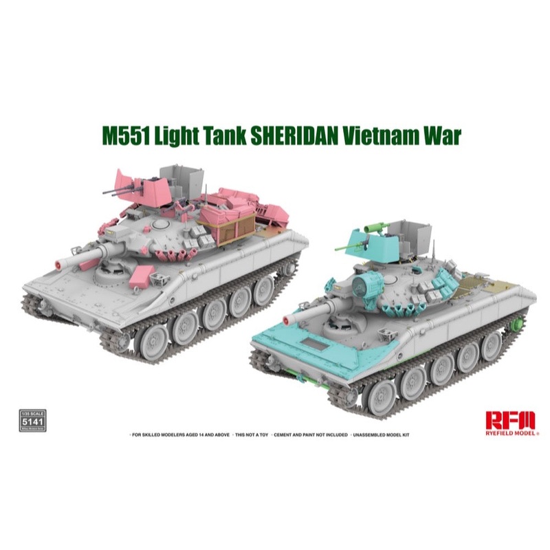 Rye Field Models 5141 1/35 M551 Light Tank Sheridan Vietnam War