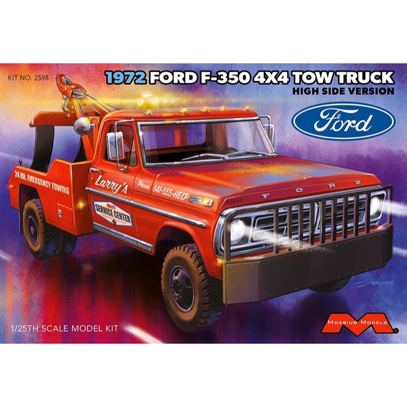 Moebius 2598 1/25 1972 Ford F-350 Wrecker 4×4 High Side
