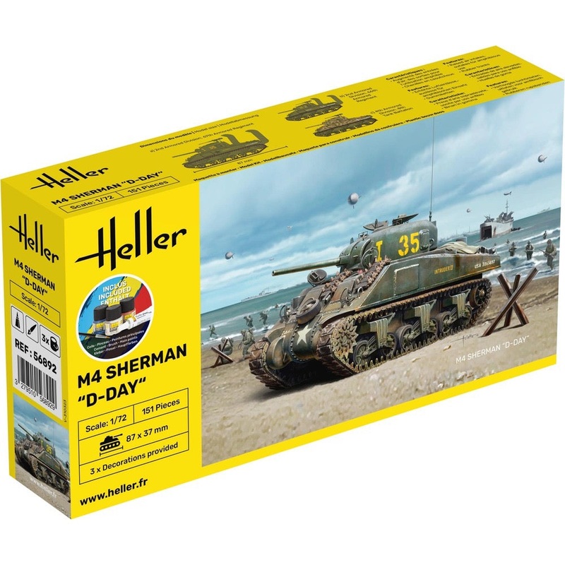 Heller HLL56892 1/72 M4 Sherman D-Day Starter Kit