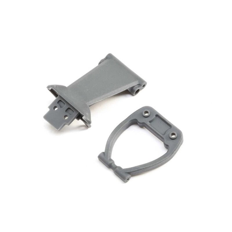 Losi LOS231040 Front Bumper/Skid Plate and Support Grey Rock Rey