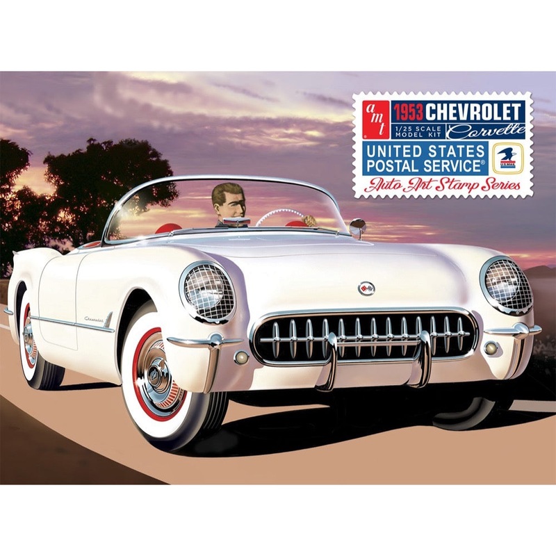 AMT 1244 1/25 1953 Chevy Corvette (USPS Stamp Series)