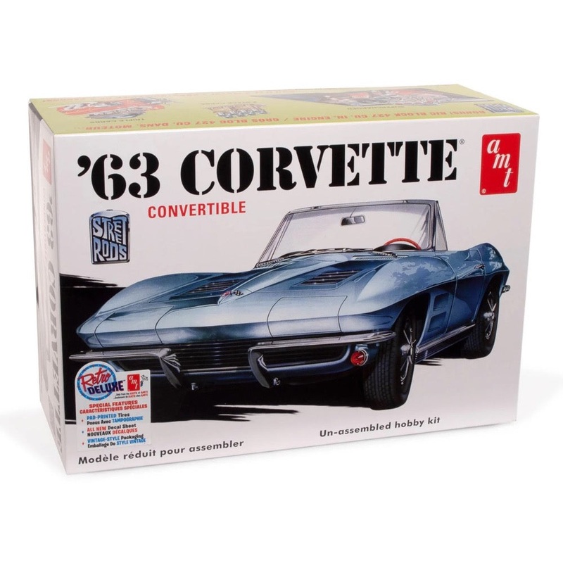 AMT 1335M 1/25 1963 Chevy Corvette Convertible