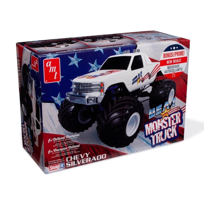 AMT 1351 1/32 USA 1 4×4 Monster Truck Snap Together Kit