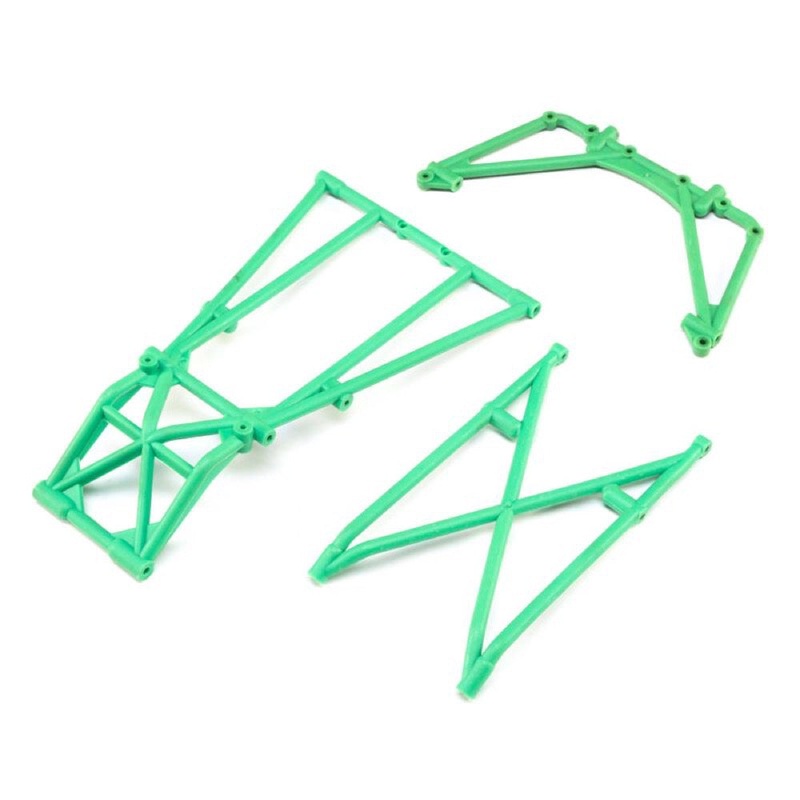 Losi LOS241043 Green Rear Cage and Hoop Bars LMT