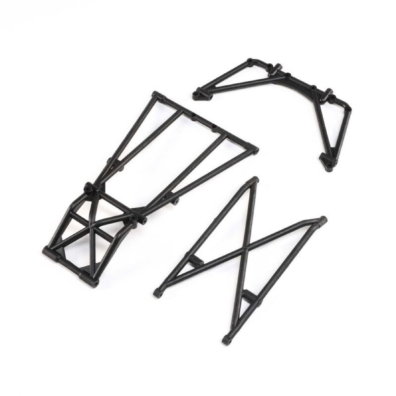 Losi LOS241044 Black Rear Cage and Hoop Bars LMT