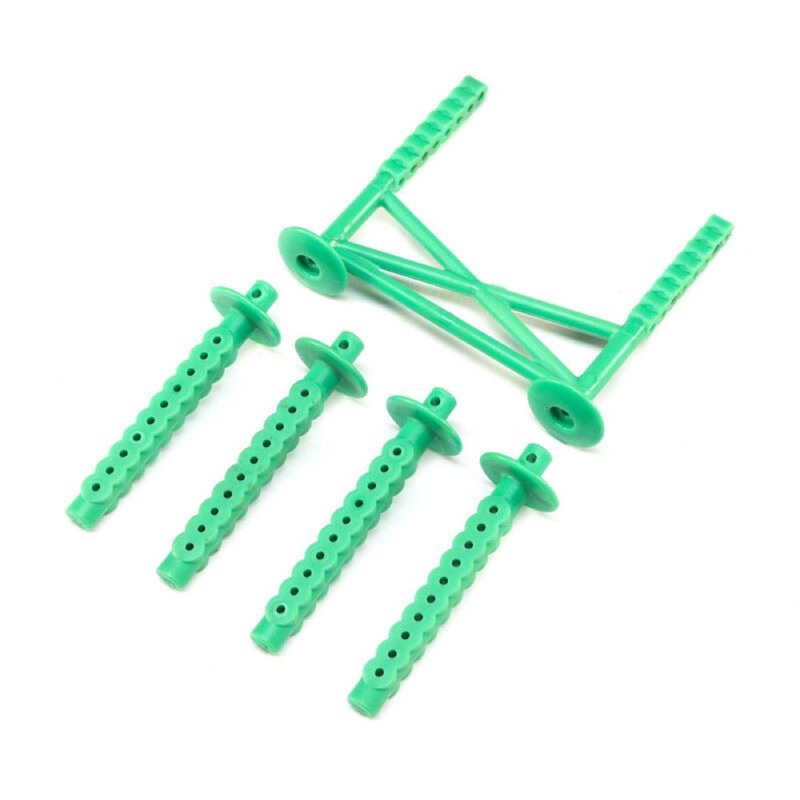 Losi LOS241045 Green Rear Body Support and Body Posts LMT