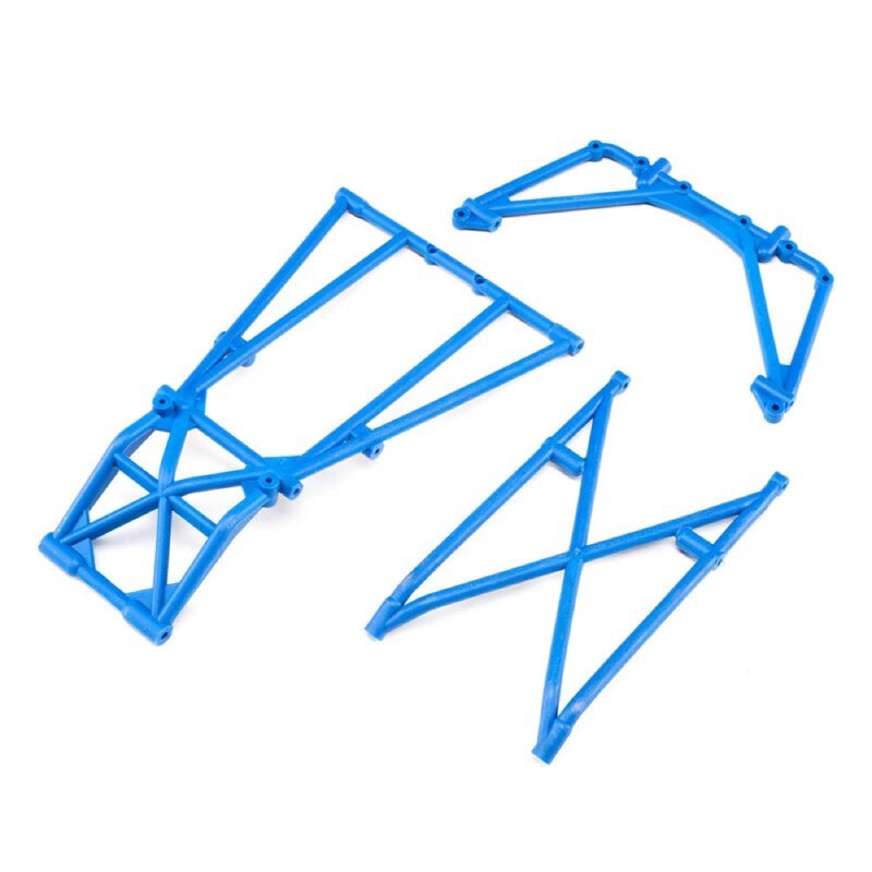 Losi LOS241049 Blue Rear Cage and Hoop Bars LMT
