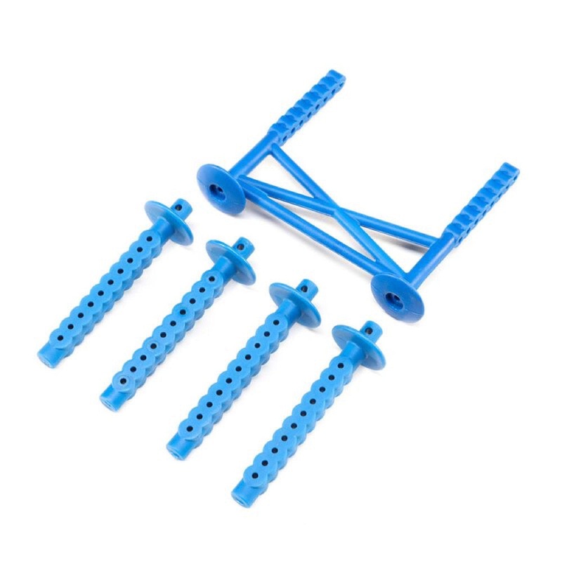 Losi LOS241051 Blue Rear Body Support and Body Posts LMT