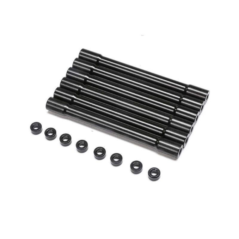 Losi LOS241074 Black Aluminium Crossbar and Spacer Cab Section 6pcs Tuned LMT