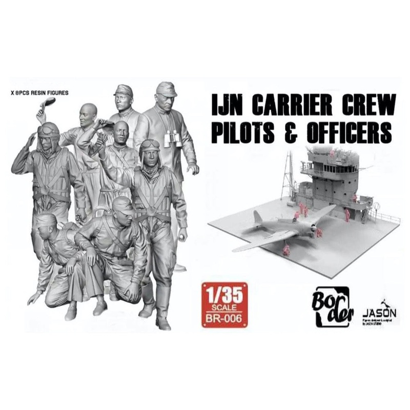 Border Model BR006 1/35 IJN Carrier Crew Pilots & Officers