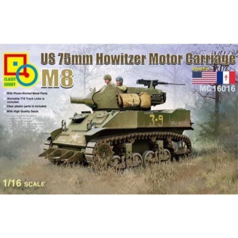 Classy Hobby MC16016 1/16 US 75mm Howitzer Motor Carriage M8