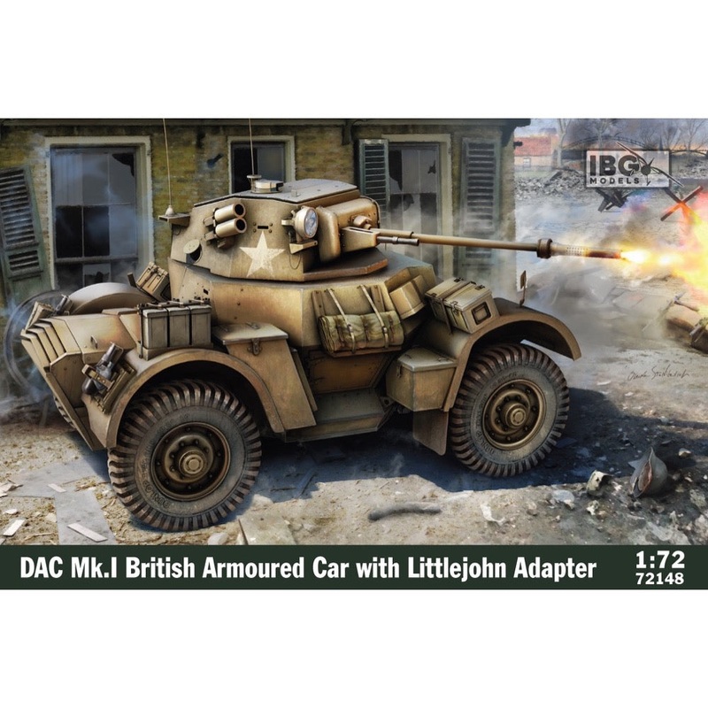 IBG Models 72148 1/72 Daimler Armoured Car Mk.I with Littlejohn Adaptor