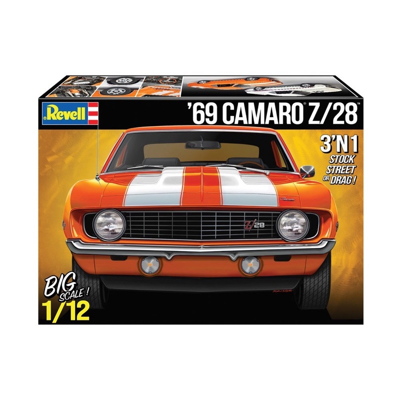 Revell 12812 1/12 1969 Camaro Z/28 ‘3 N 1 Stock,Street or Drag