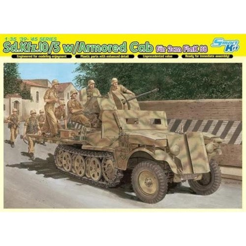 Dragon 6677 1/35 Sd.Kfz.10/5 w/Armor Cab fr 2cm FlaK 38 (SMART KIT)
