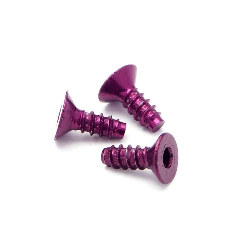 HPI Z076 Aluminium Tp Flat Head Screw 3 X 8mm (Hex Socket/Purple/5Pc