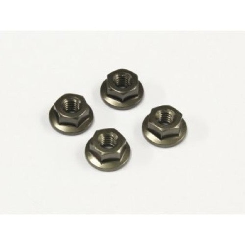 Kyosho 1-N4045FA-GM Nut (M4X4.5)Flanged (Aluminum/Gunmetal/4P