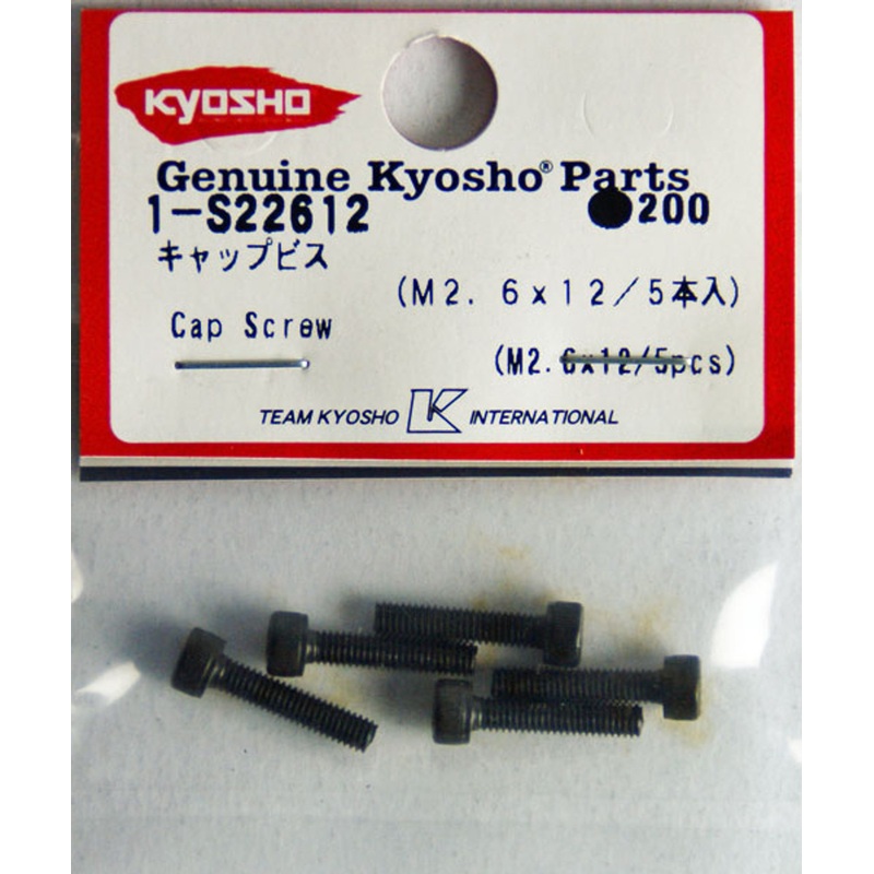 Kyosho 1-S22612 Cap Screw (M2.6×12/5pcs)