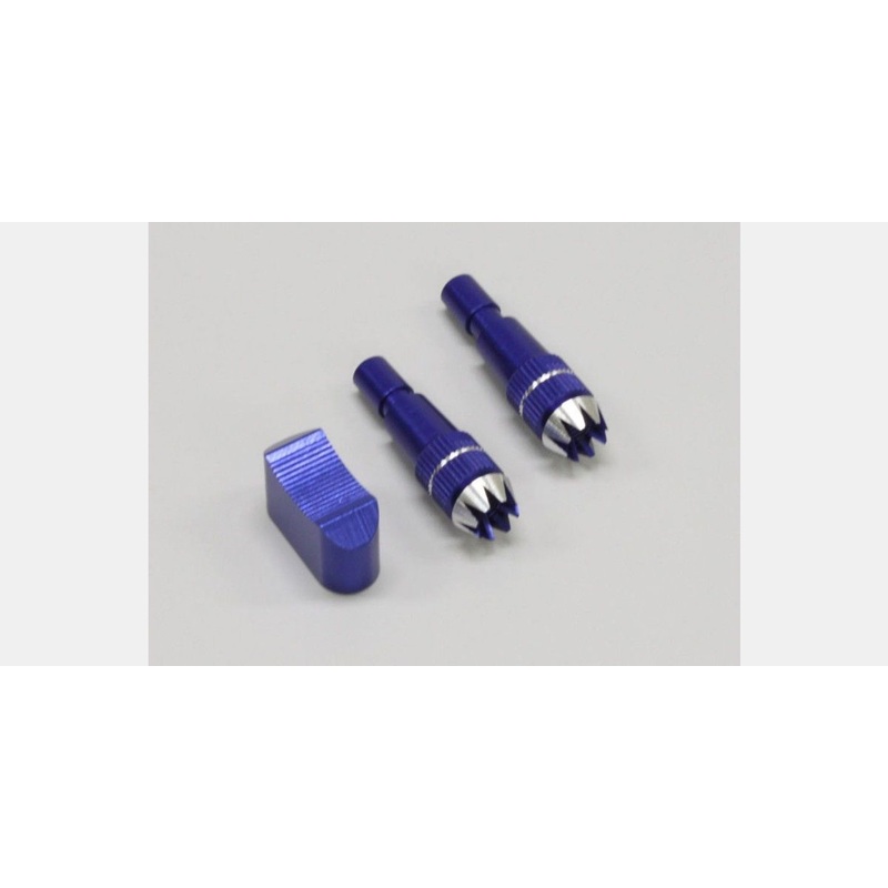Kyosho  A0751FS-01BL Aluminum Stick & Switch cap set (Blue)